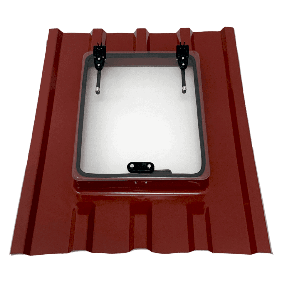 Büyük Boy Trapez Çatı Çıkış Kapağı Çift Amortisörlü